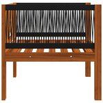 vidaXL Chaise de jardin avec coussin Bois d'acacia solide