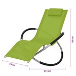 vidaXL Chaise longue géométrique d'extérieur Acier Vert