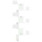 vidaXL Étagère d'angle murale blanc 45x45x147 cm bois d'ingénierie