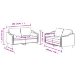 vidaXL Ensemble de canapés 2 Pièces avec coussins crème tissu