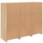 vidaXL Buffets avec lumières LED 3 Pièces chêne sonoma bois d'ingénierie