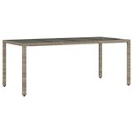 vidaXL Ensemble à manger de jardin et coussins 7 Pièces gris rotin verre