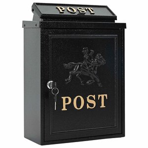 vidaXL Boîte aux lettres murale Noir 29 x 13 x 41 cm Aluminium coulé