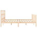 vidaXL Cadre de lit avec tête de lit 160x200 cm bois massif