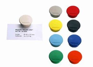 Discofix aimant rond 'color' noir MAGNÉTOPLAN
