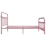 vidaXL Cadre de lit Rose Métal 180 x 200 cm