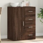 vidaXL Buffet chêne marron 59x39x80 cm bois d'ingénierie