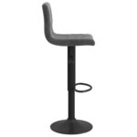 vidaXL Tabourets de bar lot de 2 Gris foncé Velours