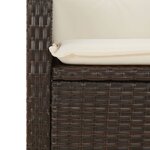 vidaXL Ensemble à manger de jardin et coussins 7 Pièces marron rotin