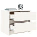 vidaXL Tables de chevet 2 Pièces blanc 40x31x35 5 cm bois de pin massif