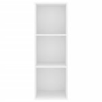 vidaXL Meuble TV mural Blanc 37x37x107 cm Bois d’ingénierie