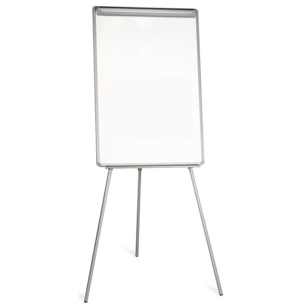 Chevalet à trépied économique, surface en mélamine non magnétique, cadre en plastique, 700 x 1 000 mm