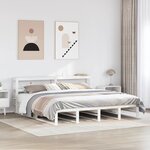 vidaXL Cadre de lit sans matelas blanc 200x200 cm bois massif de pin