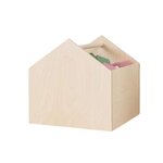 Boîte de rangement HOUSE bois verni