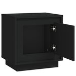 vidaXL Tables de chevet 2 Pièces noir 44x35x45 cm bois d'ingénierie