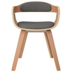 vidaXL Chaise à manger lot de 2 gris clair bois courbé et tissu
