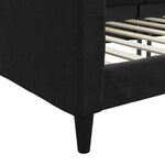 vidaXL Lit de repos noir 100x200 cm tissu
