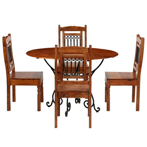 vidaXL Ensemble de tables à manger 5 Pièces bois d’acacia massif