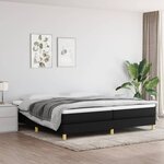 vidaXL Cadre de Lit Noir 200x200 cm Tissu