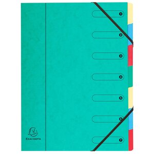 Trieur CL dos extens.+ élas.7C Ass. x 8 EXACOMPTA