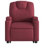 vidaXL Fauteuil inclinable de massage Rouge bordeaux Tissu