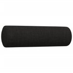 vidaXL Ensemble de canapés 3 Pièces avec coussins décoratifs noir tissu