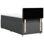vidaXL Sommier à lattes de lit avec matelas Gris foncé 90x200 cm Tissu
