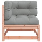 vidaXL Canapés d'angle de jardin et coussins 2 Pièces bois massif douglas
