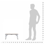 vidaXL Table pliable de camping Marron Aluminium 60x40 cm