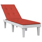 vidaXL Coussin de chaise longue rouge mélangé (75+105) x 50 x 4 cm tissu