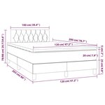 vidaXL Sommier à lattes de lit avec matelas Noir 120x200 cm Tissu