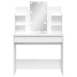 vidaXL Coiffeuse avec lumières LED blanc 96x40x142 cm