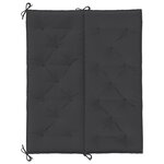 vidaXL Coussin de banc de jardin noir 120x(50+50)x7 cm tissu oxford