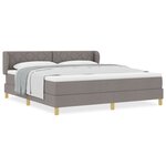 Lit Box Spring vidaXL avec Matelas en Taupe  180x200 cm  Tissu