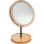Miroir LED pied haut en bambou