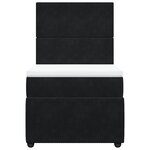 vidaXL Sommier à lattes de lit avec matelas Noir 90x190 cm Velours