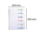 Trieur Polypropylène 3 Rabats 6 Compartiments Chromaline - A4 - Incolore - X 10 - Exacompta