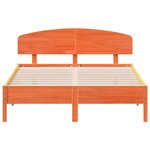 vidaXL Cadre de lit sans matelas cire marron 150x200cm bois pin massif