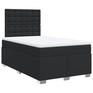 vidaXL Sommier à lattes de lit matelas Noir 120x200 cm Similicuir