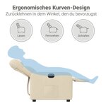 vidaXL Fauteuil inclinable électrique Crème Tissu