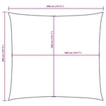 vidaXL Voile de parasol tissu oxford carré 4x4 m terre cuite