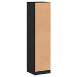 vidaXL Buffet avec porte en verre noir 35x37x142 cm