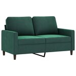 vidaXL Ensemble de canapés 3 Pièces avec coussins vert foncé velours