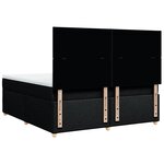 vidaXL Sommier à lattes de lit avec matelas Noir 180x200 cm Tissu