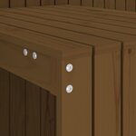 vidaXL Set de balcon 2 places marron miel bois de pin massif