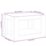 vidaXL Table basse avec LED chêne sonoma 73x53x45 cm bois d'ingénierie