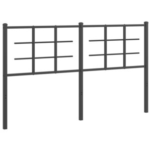 vidaXL Tête de lit métal noir 160 cm