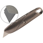 Cutter q-connect sécurité lame autoréctractable évite coupures coloris gris métallique blister
