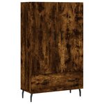 vidaXL Buffet haut chêne fumé 69 5x31x115 cm bois d'ingénierie