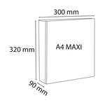 Classeur Pp Personnalisable Kreacover - 2 Anneaux En D 60mm - A4 Maxi - Blanc - X 10 - Exacompta